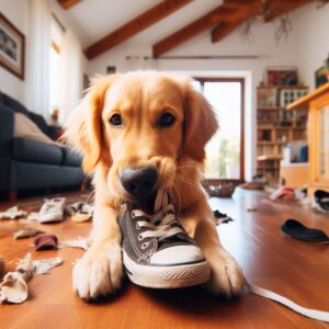 Puppy chewing shoes - Puppy training in Ottawa